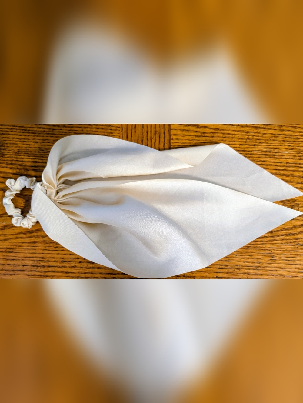 Satin White Hair Bow